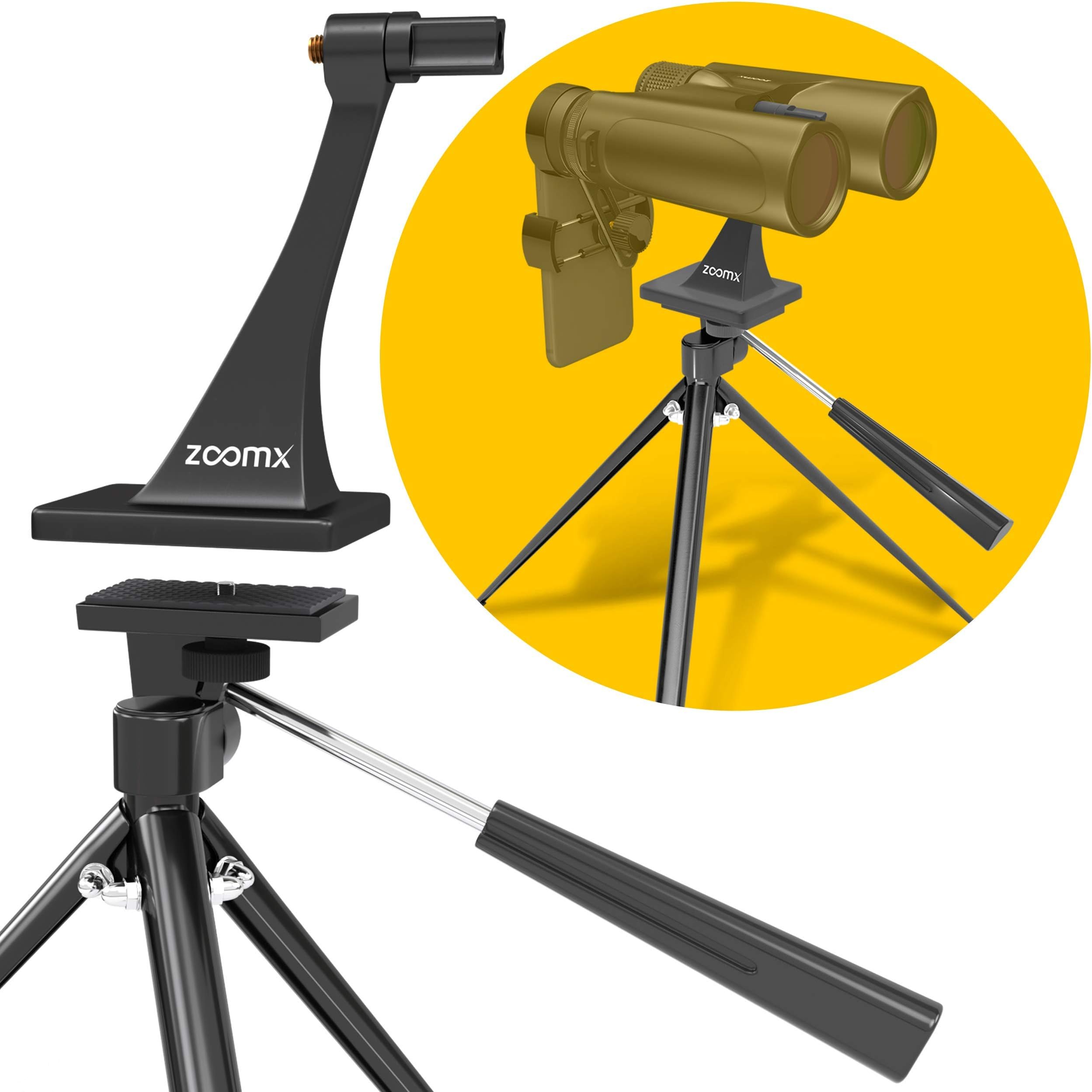 Tabletop Tripod for Binoculars with Mount Adapter Portable Compact Tripod Folded