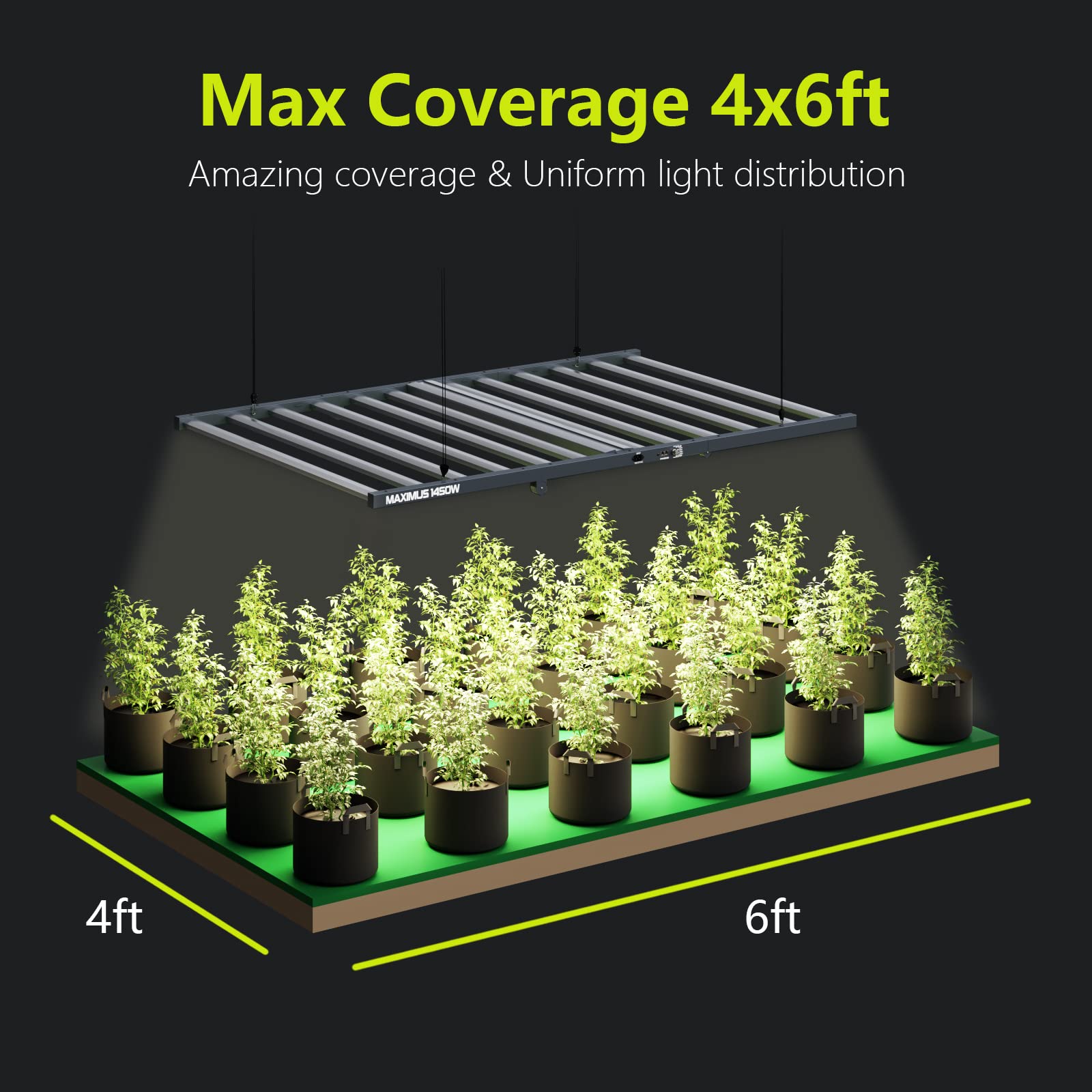 Amazon.com : Platinum Horticulture Maximus 1450W 12 Bars LED Grow