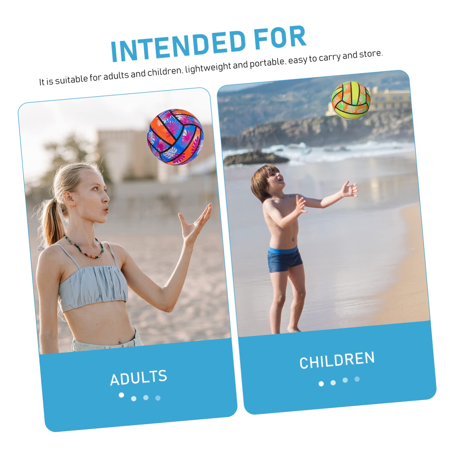 YARNOW 3 Pezzi Pallone Gonfiabile Pallavolo Spiaggia E Piscina 8.7 Pollici Giocattolo Estivo Leggero Portatile Accessori Per Feste E Attività All'Aperto