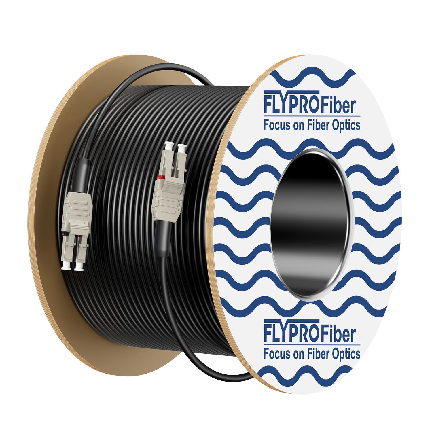 OM3 Câble fibre optique 50 m LC vers LC extérieur Options de longueur : 5 m à 200 m, 10 Go Multimode Duplex LC-LC 50/125um Câble fibre optique LSZH-50 m