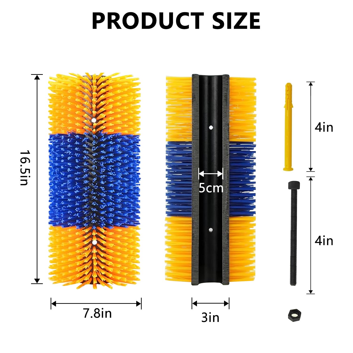 2 cepillos rascadores para animales de granja, cepillo de masaje completo para aliviar la irritación de la espalda y para la limpieza, cepillos de cuidado y rascado respetuosos con la piel para