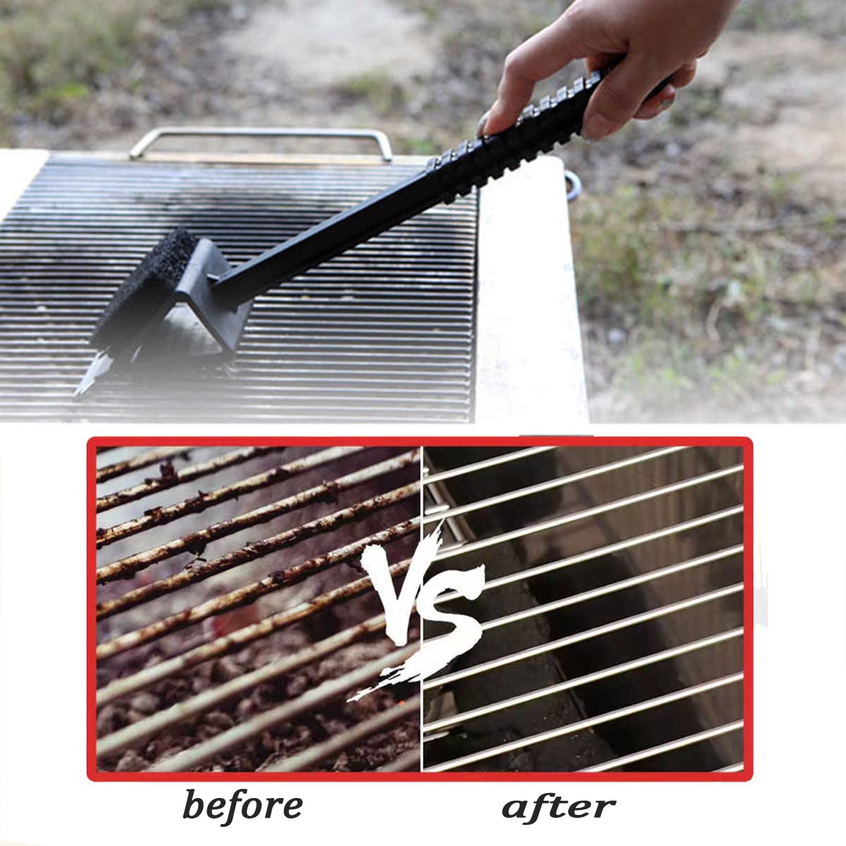 Spazzola Per Griglie Barbecue - In Acciaio Inox Per Pulizia Profonda - Foto 12