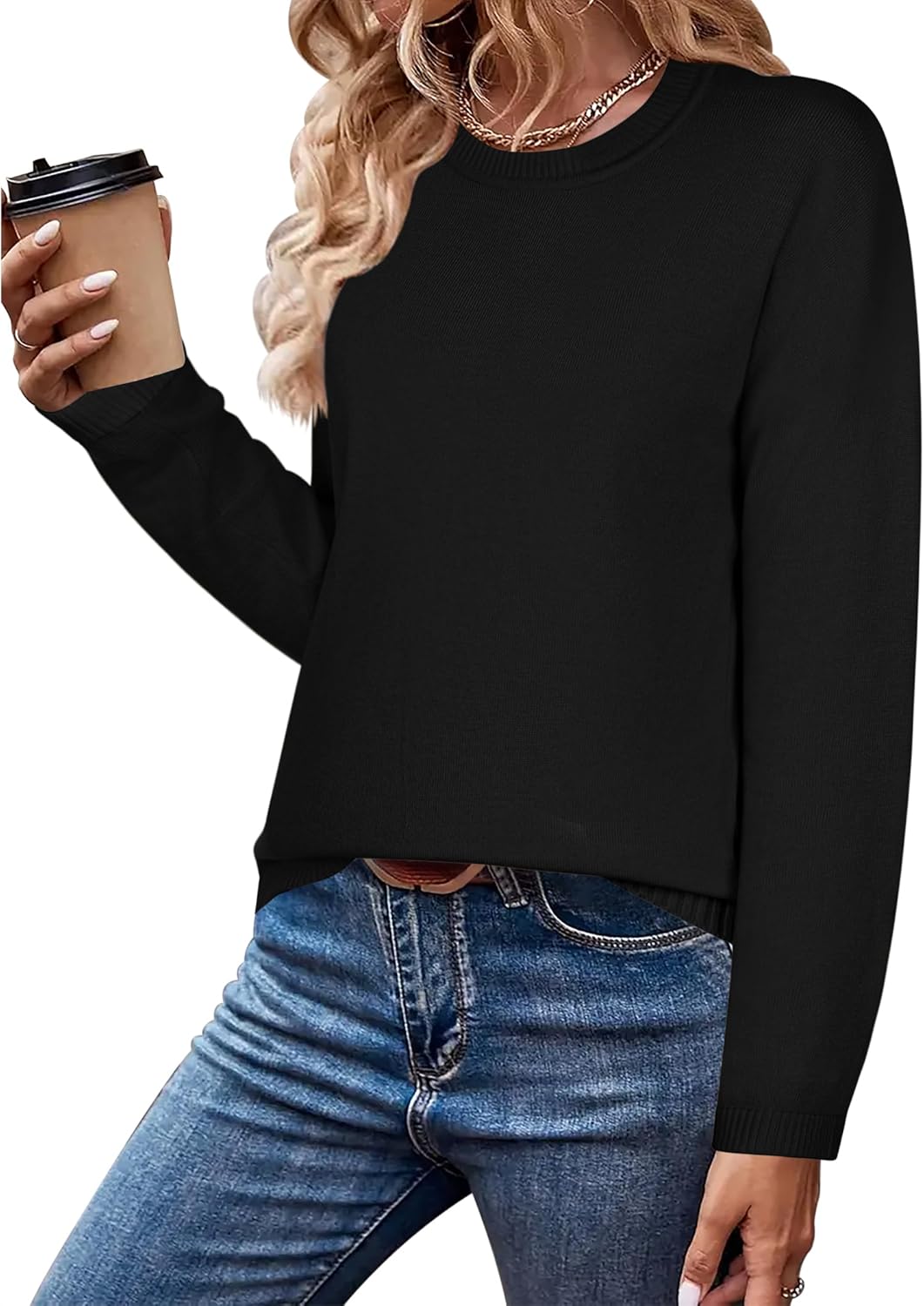Zeagoo Sweaters for Women Fall Outfits Trendy 2025 Long Sleeve Shirts Bussiness Casual Knit Pullover Sweater Tops - Image 4