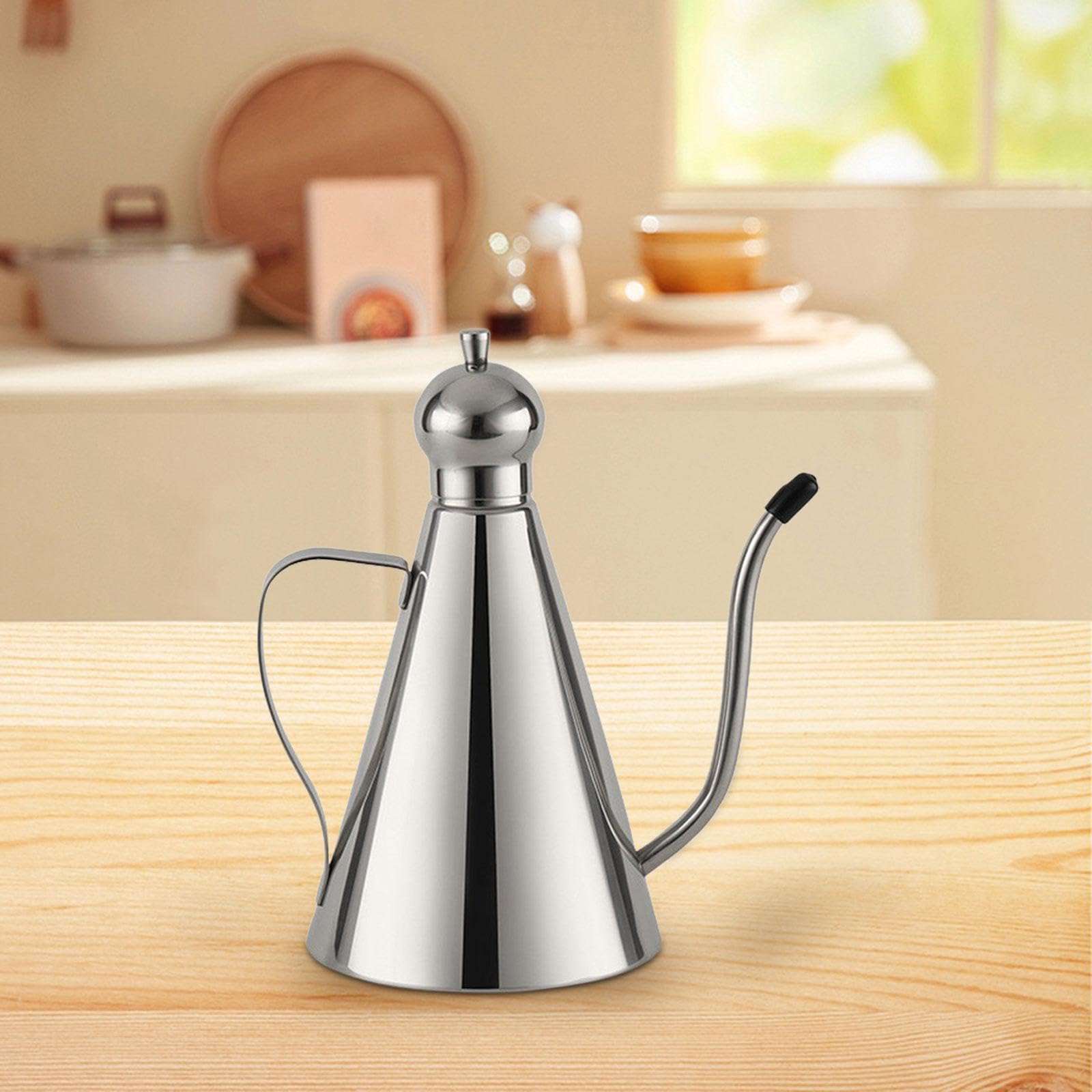 Aceitera de Acero Inoxidable con Tapa Sellada Dispensador de Aceite para Cocina Recipiente para Salsas Y Especias Adecuada para Uso en Restaurantes Y, 1000ML