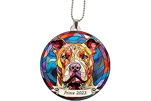 Personalized Custom Name Black Pitbull Christmas Ornament