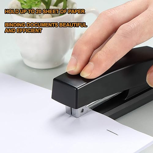 Vista 4 de Paquete de 2 grapas estándar, grapas estándar de punta de cincel resistentes para grapadora, paquete de 10,000 unidades, 1/4 de pulgada, grapado sin