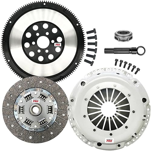 ClutchMax PRO Performance Stage 1 Kit de embrague con volante Chromoly compatible con VW Volkswagen Beetle Golf Jetta 2.0L AEG BEV 1999-2006