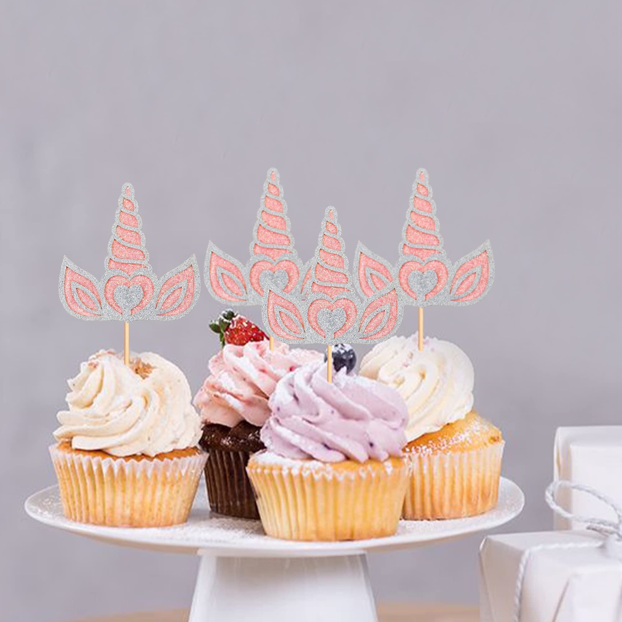 Wrapper Cupcake Anniversaire 24 Décorations Cupcake Licorne - Toppers Colorés Pour Anniversaire Et Fête | Food Safe Décoration Anniversaire Enfant