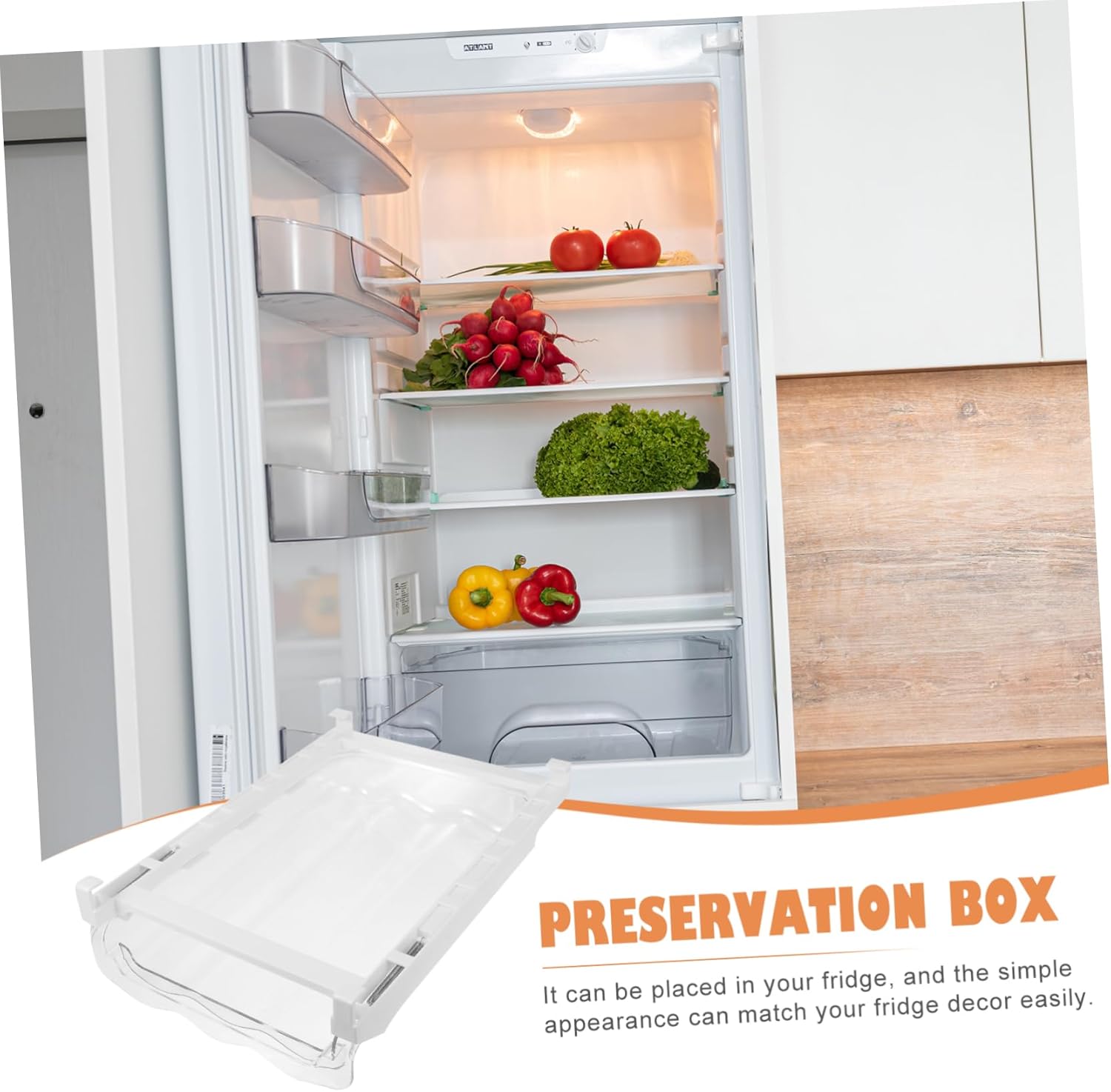 Balacoo Hanging Crisper Refrigerator Egg Storage Bin Fridge Egg Holder Freshness Keeper Kitchen Goods