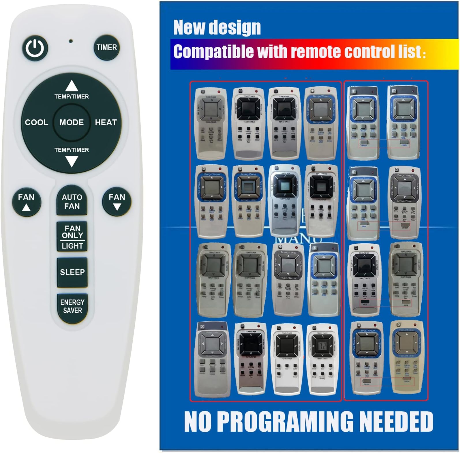 RCECAOSHAN Replacement for Frigidaire Air Conditioner Remote Control Listed in The Picture (C)