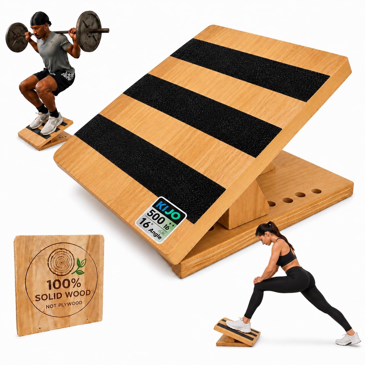 KIJO Studio 16-Level Adjustable Solid Wooden Slant Board