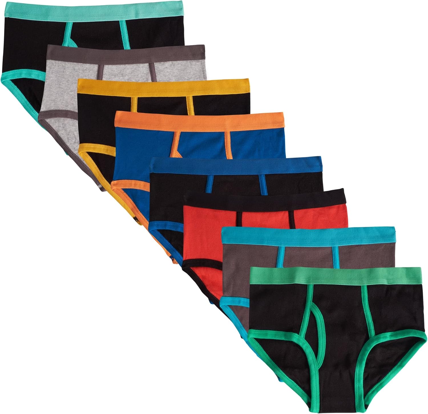 MALLARY BY MATTHEW Boys Kids 100% Cotton Briefs Underwear (16 Pack or 8 Pack), Colorful Prints