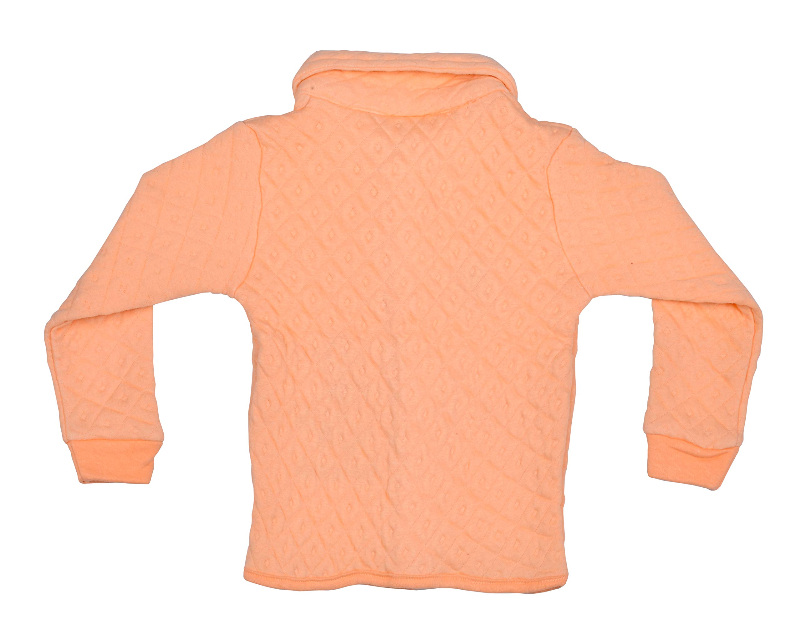 Sathiyas Cotton Quilted Winter Wear Tops for Boys (Orange, 3-4 Years)