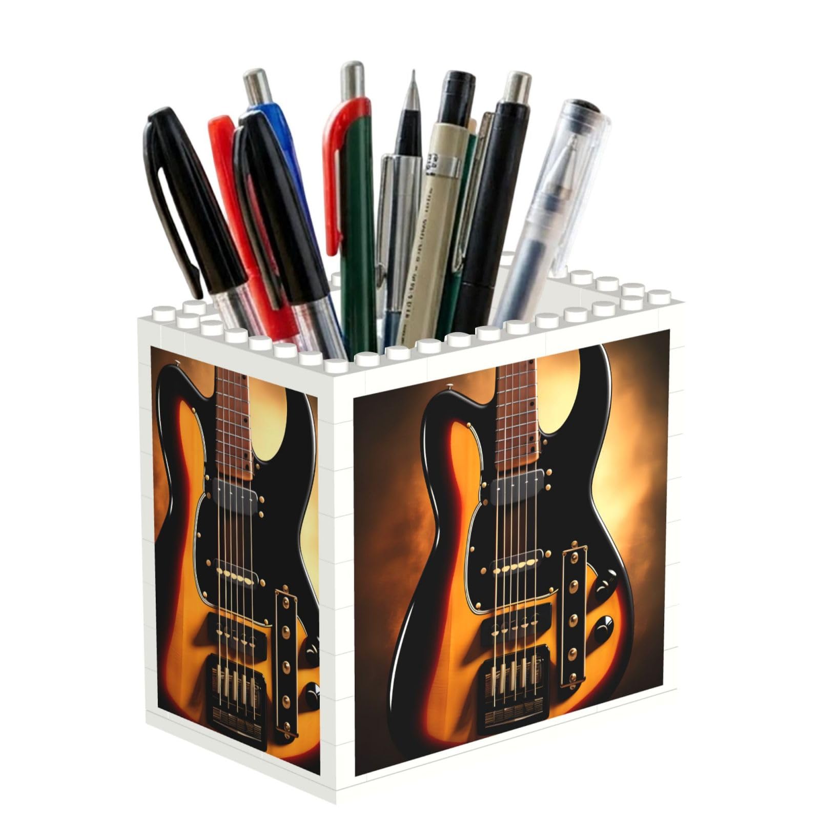 SXZVVBN Instrumental Guitar Building Block Desk Tidy ABS Organiser