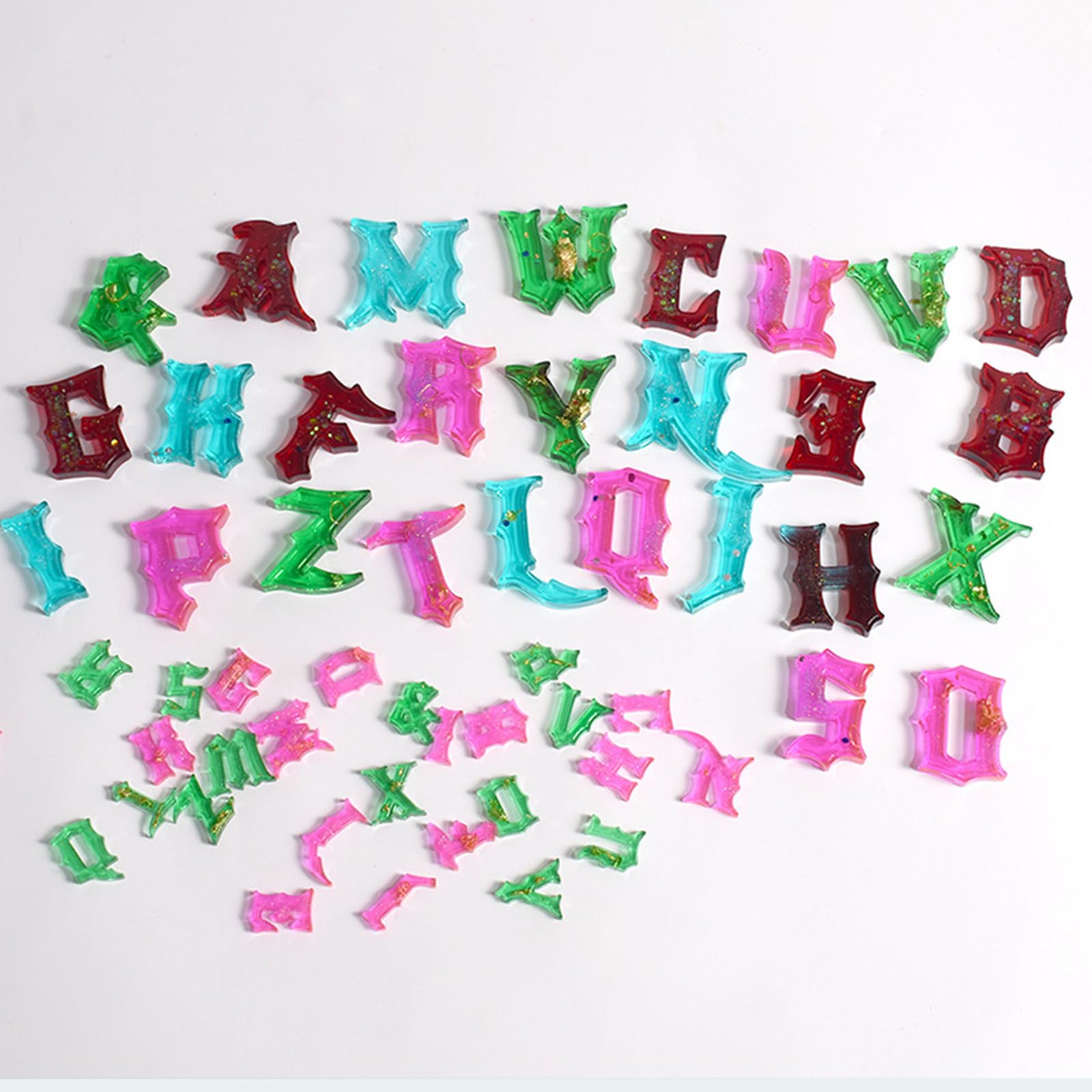 Stampo in silicone con ciondolo decorativo a forma di lettera gotica, con ciondolo decorativo