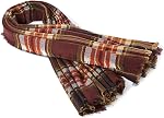 Women's Plaid Blanket Winter Scarf, Warm Cozy Tartan Wrap Oversized Shawl Scarves for Women