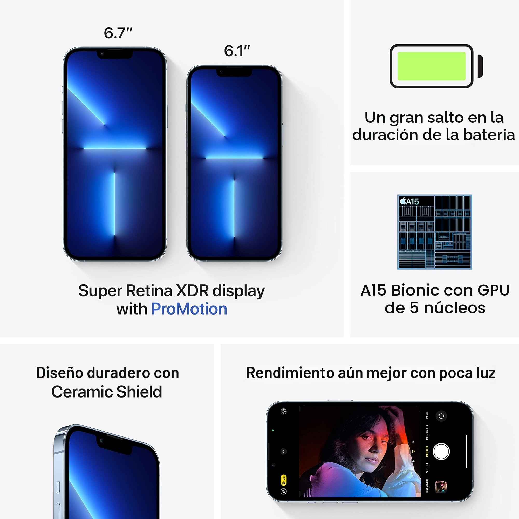 Apple iPhone 13 Pro MAX 1 TB - Azul Alpino (Reacondicionado)