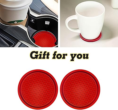 Miniatura 8 de Xotic Tech - Organizador de cuero con costura para asiento de automóvil, soporte para tazas, bolsillo lateral, funda de consola para teléfono