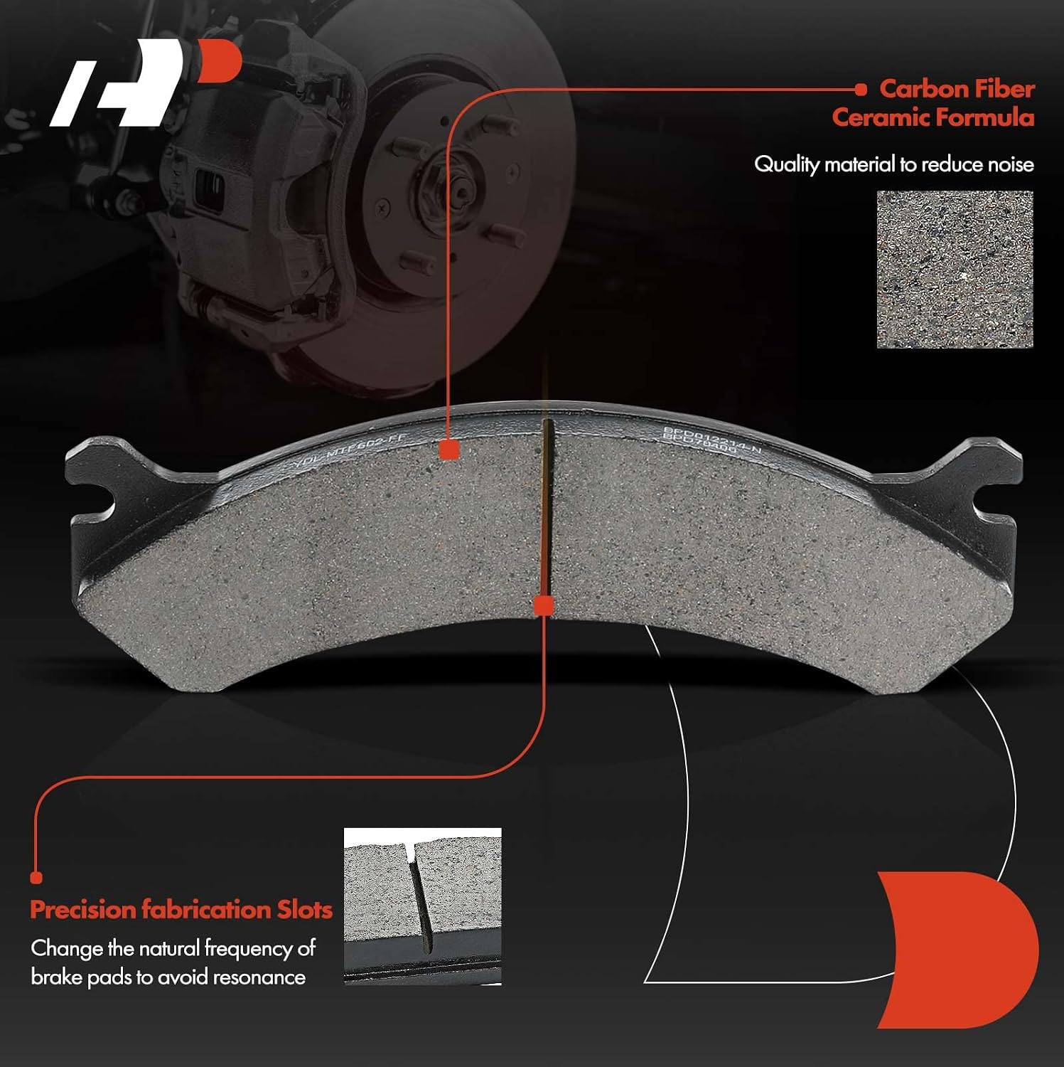 A-Premium 12.78 inch (324.6mm) Front Vented Disc Brake Rotors + Ceramic Pads Kit Compatible with Select Chevy, GMC, Cadillac and Hummer Models - Silverado, Suburban, Express, Avalanche, Sierra, Yukon