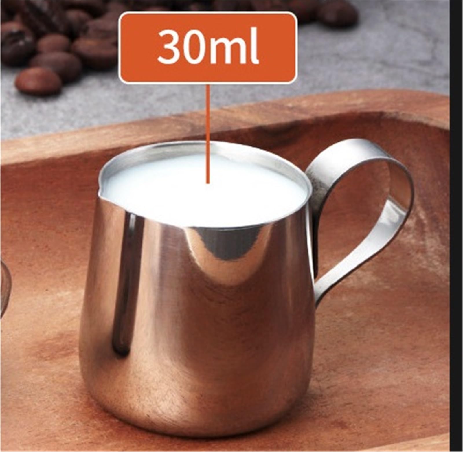 Mini pichets à lait en acier inoxydable 304, pot fleurs pointu, petit Jigger, outil café, tasses, pichet pour le Café la Mousse de Lait(30ml very small)