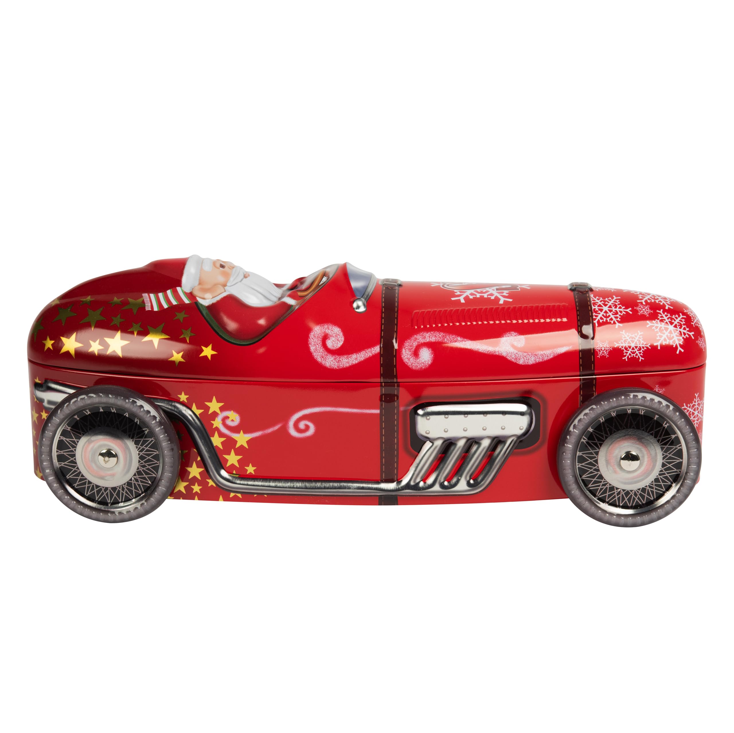 MediMuc Santa Racing Car - Contenitore per biscotti, in latta, per