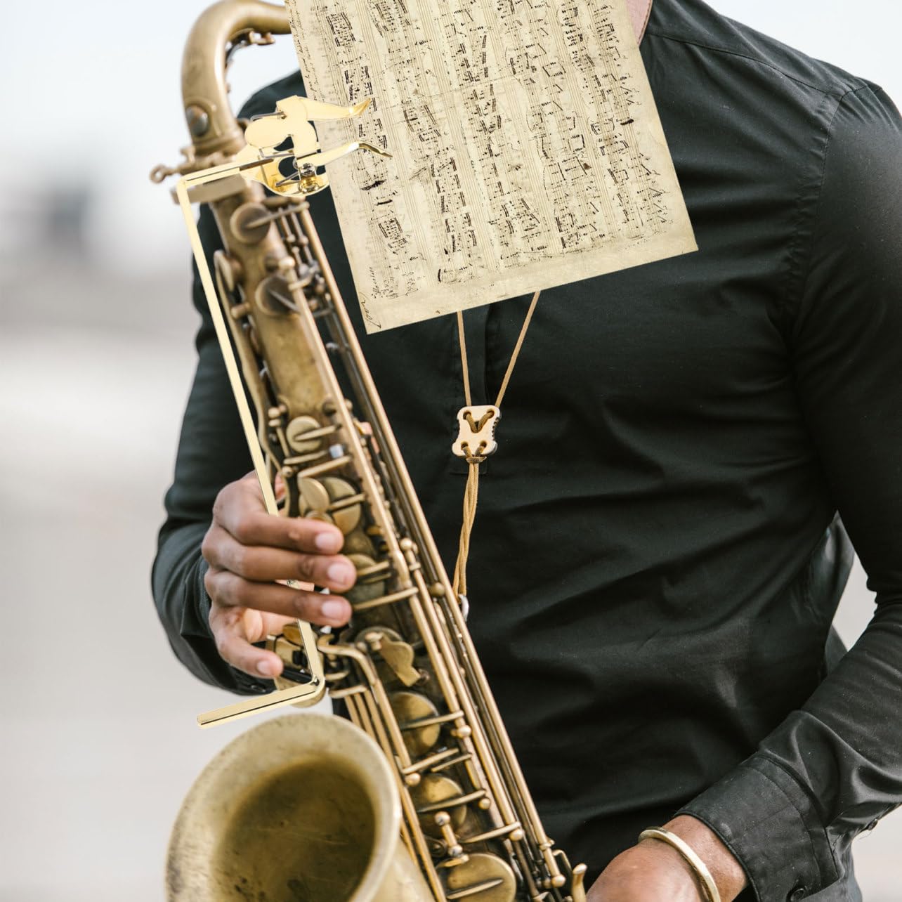 Supvox Verstellbarer Notenclip Für Saxophon Und Euphonium Leichter Tragbarer Marschgabel-notenhalter Für Drei Und Vier Ventile Sicherer Halt Von Notenblättern Bei Outdoor Marschauftritten