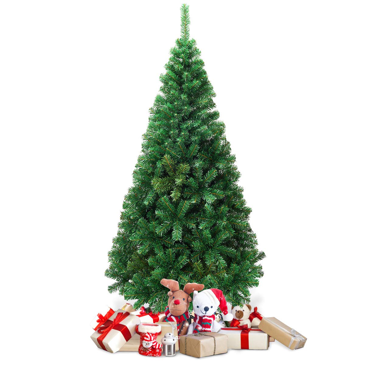 Albero Di Natale Artificiale Maylaviu 1,2 M | Innevato Con Pigne | Rami Incernierati | Base In Metallo Per Interni/Esterni - 2
