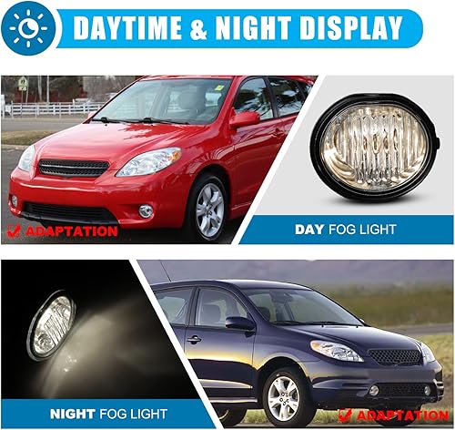 Miniatura 8 de CPW Luces antiniebla compatibles con Toyota MatrixPontiac Vibe 2003, 2004, 2005, 2006, 2007 y 2008, luces antiniebla de conducción + interruptor +