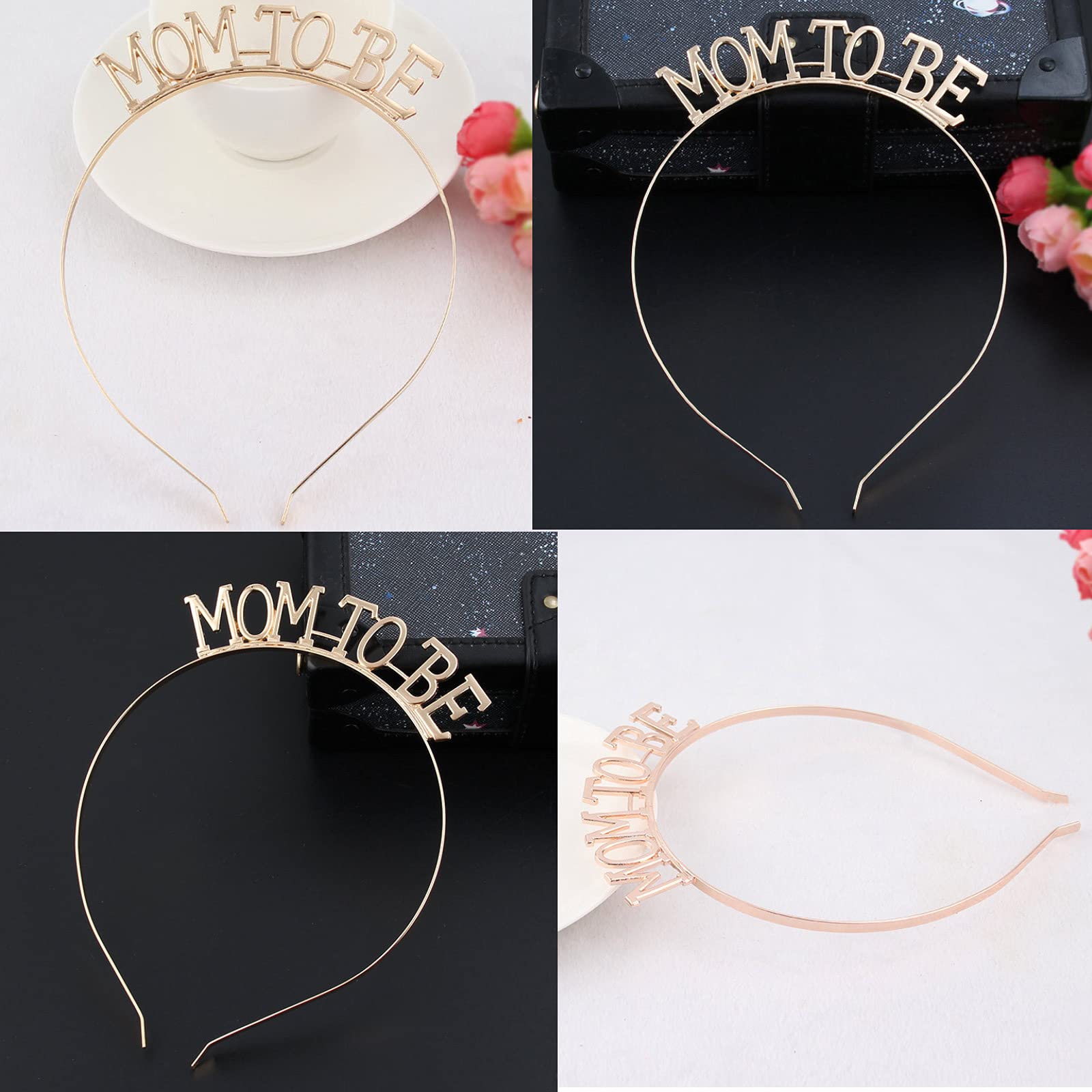 Fascia Mommy To Be Per Baby Shower – Set 3 Pezzi Con Orsacchiotto, Fascia E Bouquet Per Foto - 3