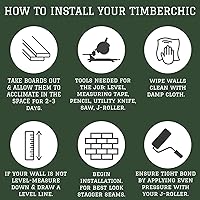 Vista 3 de Timberchic Tablones de pared de madera recuperados de agua - Aplicación simple de despegar y pegar. (paquete de muestra) (Pebble)