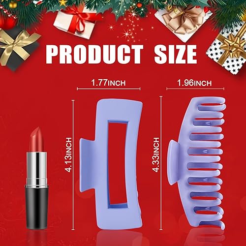 Miniatura 48 de TOCESS Paquete de 8 pinzas grandes para el cabello para mujer, pinzas de garra grandes para cabello fino y rizado, agarre fuerte de los años 90