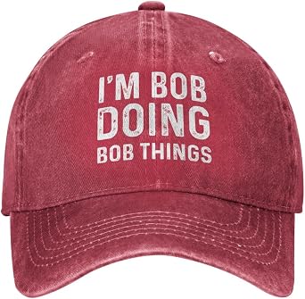 Funny Baseball Hat for Men, Vintage Dad Cap with Adjustable Fit
