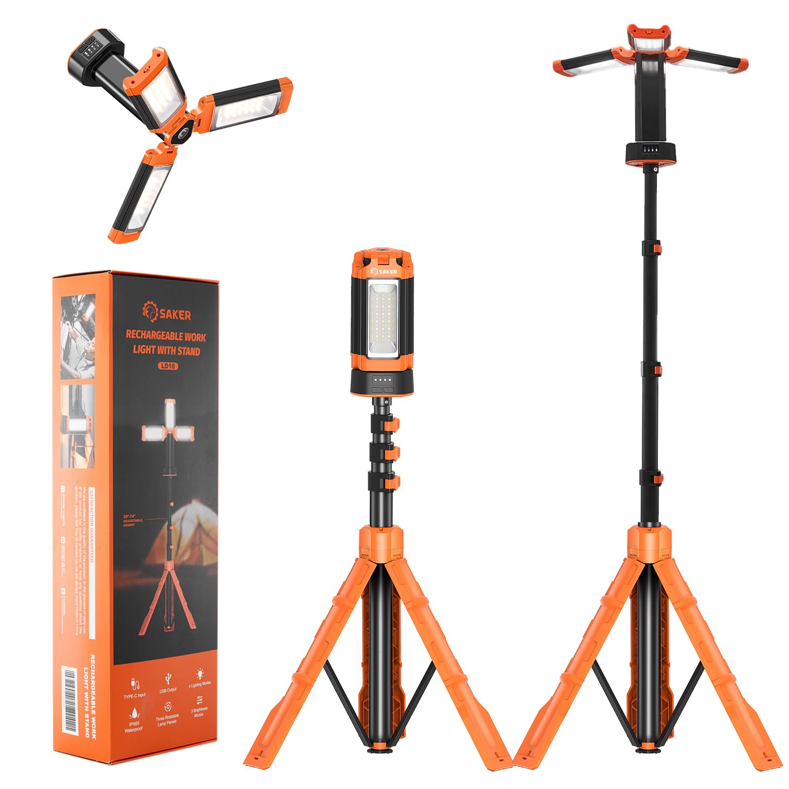 Amazon.com: Saker Portable Camping Light with Stand 12000mAh 73.2