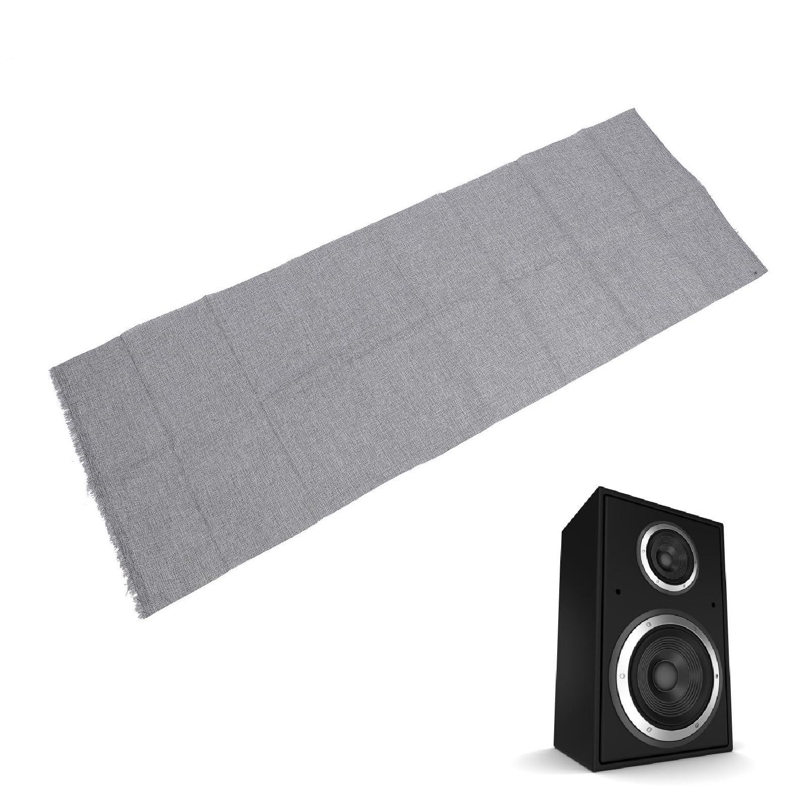 Housse en Tissu pour Haut-Parleur, 59,06 X 19,69 Pouces, Tissu de Grille en de Polyester pour Haut-parleurs Domestiques, Grands Haut-parleurs et Boîtes KTV, Tissu Stéréo