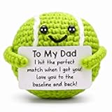 MAMAGIFTREE for Dad from Daughter, Son - Tennis Gifts for Dad Who is a Tennis Lover - Unique Birthday Present, Handmade Punny Keepsake, Funny Crochet Sports Decor for Father