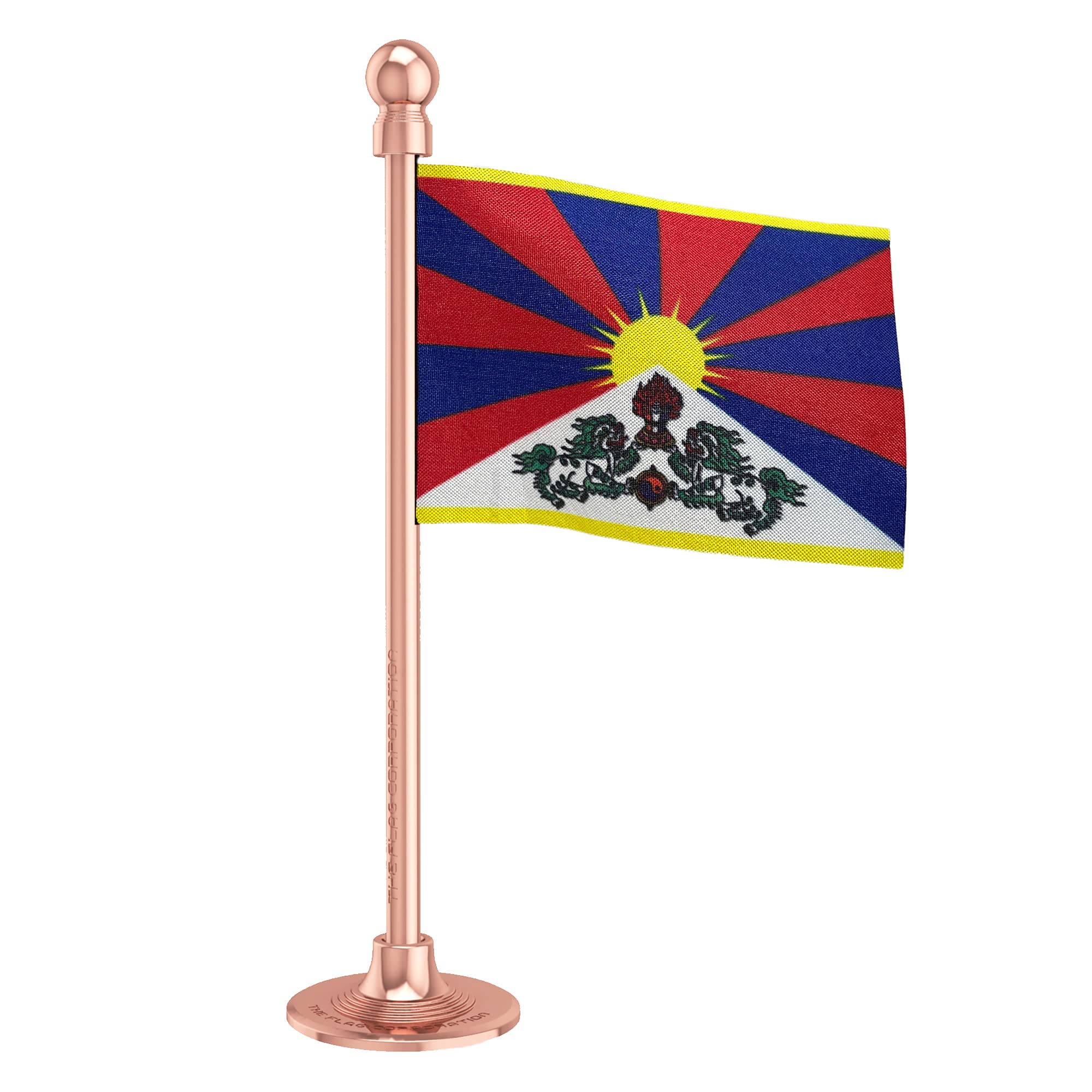 The Flag Shop Tibet Car Dashboard Flag 2in x 3in with a Plastic Blush Rose Gold Base (B096V1WKDN) Amazon Price History, Amazon Price Tracker