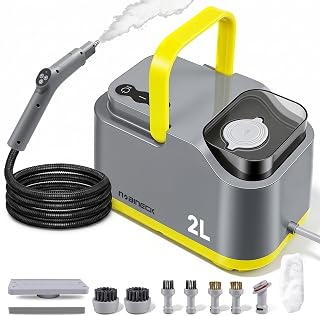 2500W Steam Cleaner, 2000ML Water Tank, 10S Fast Heat-Up, 58PSI 221℉ High Pressure Steam, 12.8FT Extended Reach, 3-Level Steam Control, Multi-Surface Cleaner for Home, Kitchen, Bathroom, Car & Floor