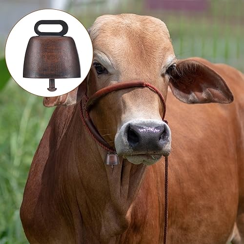 Miniatura 7 de 40 campanas de cobre para pastoreo de caballo, oveja, campanas pequeñas de latón, ganado, cabra, granja, campanas de bronce ruidosas de larga