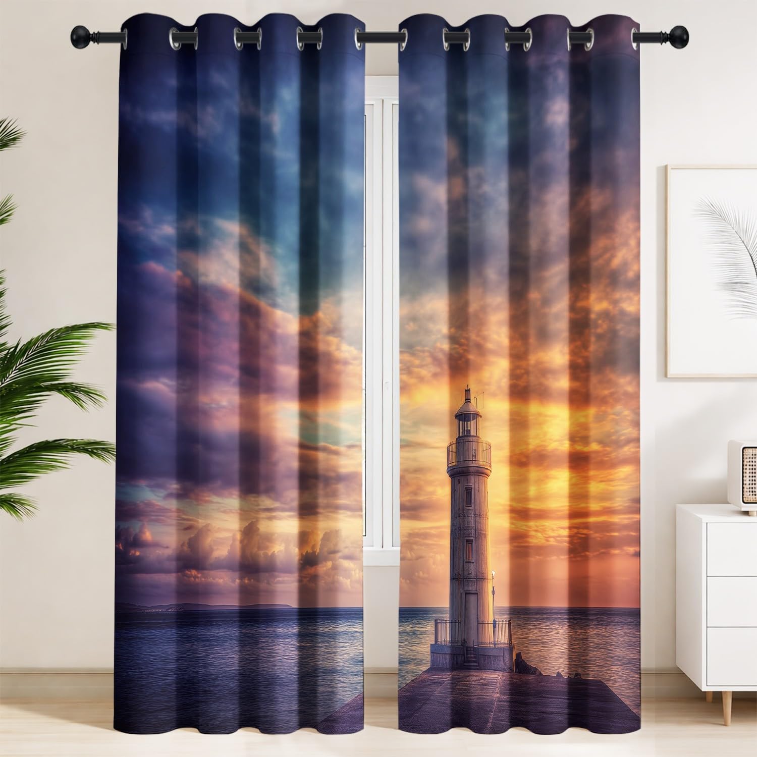 Rideau occultant isolation thermique pour obscurité totale de chambre