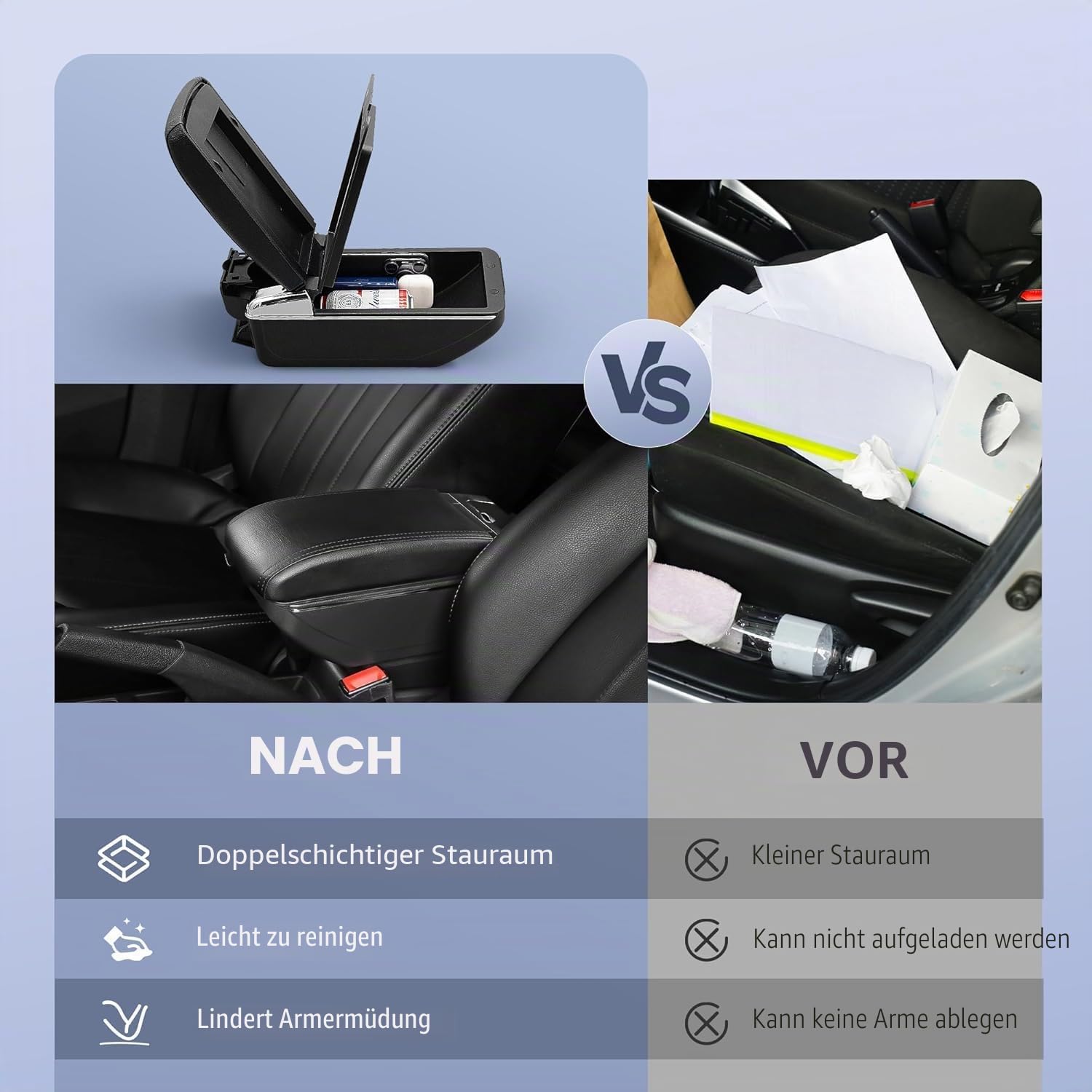Auto Armlehnen für VW UP 2009-2017 Mittelarmlehne