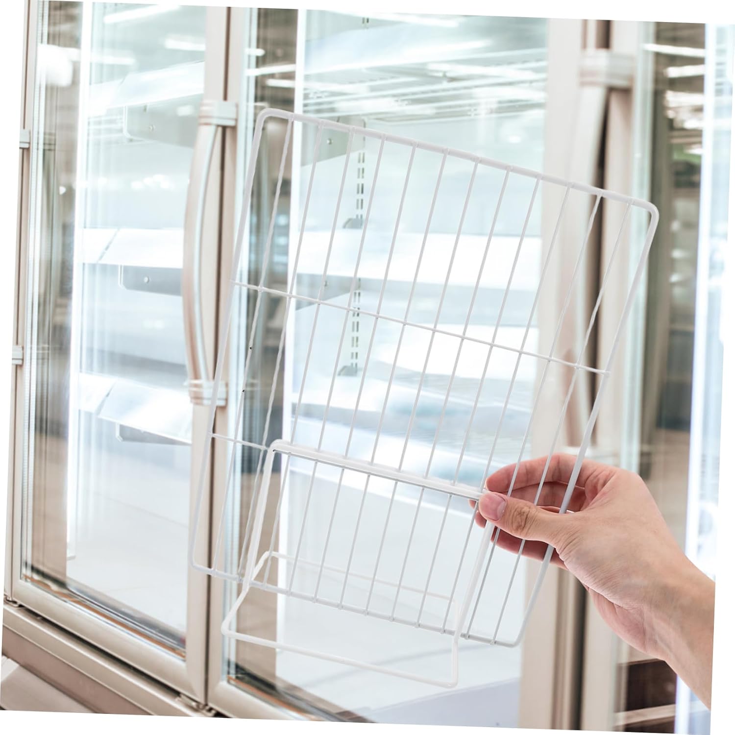 Zerodeko 2Pcs Freezer Dividing Partition Plate Wire Mesh for Efficient Organization Storage Dividers for Freezer Bins Versatile Ice and Food Separator