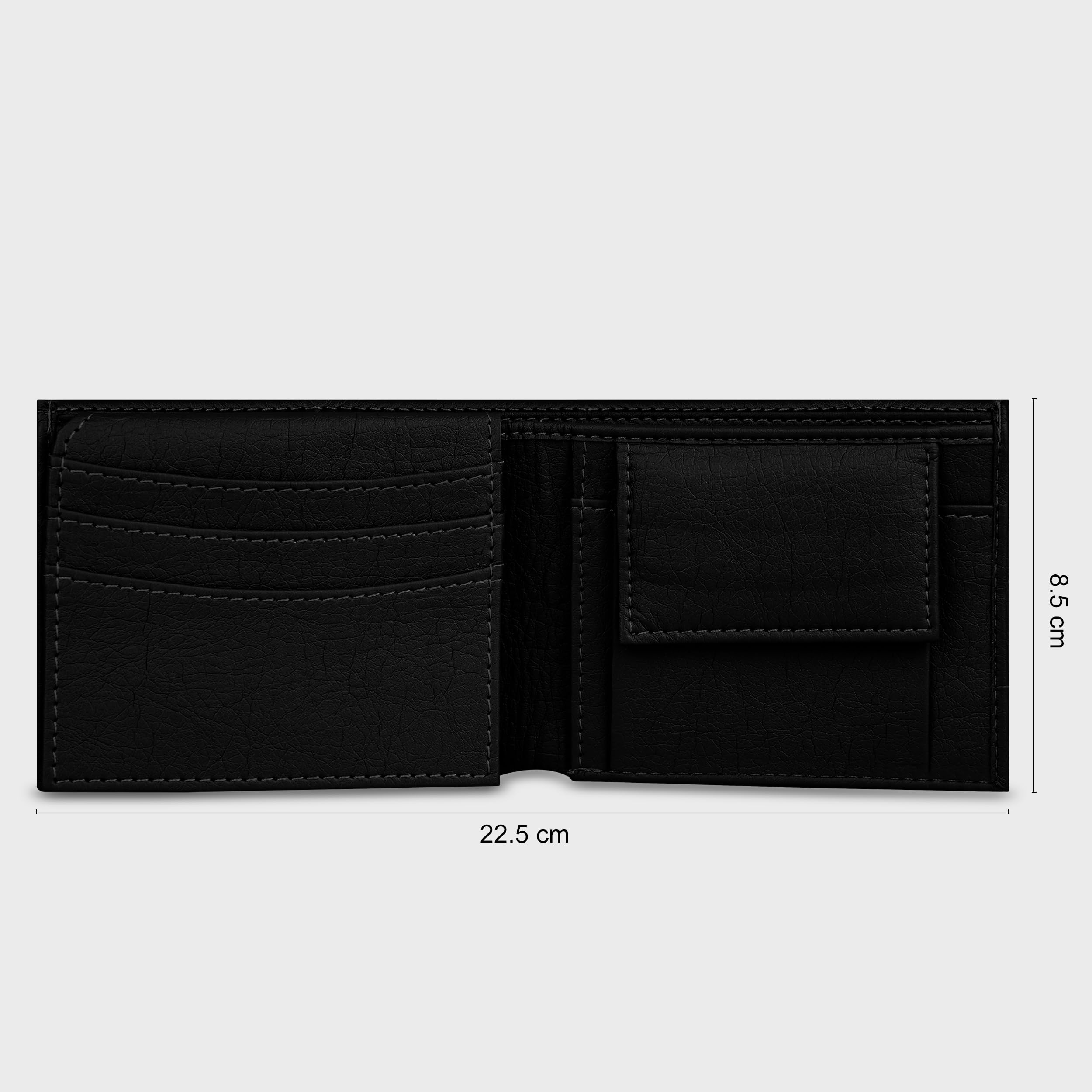 The Wallet Store Premium Quality Textured Men's Wallet - Black