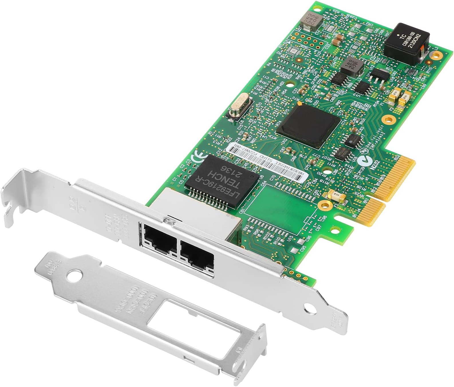 PCIe Ethernet Network Card for Intel I350-T2 I350AM2 Chipset PCIe 2.1 x4 1Gb Dual Port RJ45 LAN Card Support Windows Server/Windows/Linux/VMware/ESX