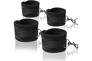 Sensual Black Wrist Cuffs Ankle Cuffs Leather: Unlock Desire
