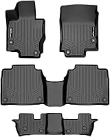 Vista 12 de SMARTLINER Alfombrillas personalizadas de segunda fila negras para Mercedes-Benz Clase GLS 7 pasajeros 2020-2021 con asientos de banco de segunda