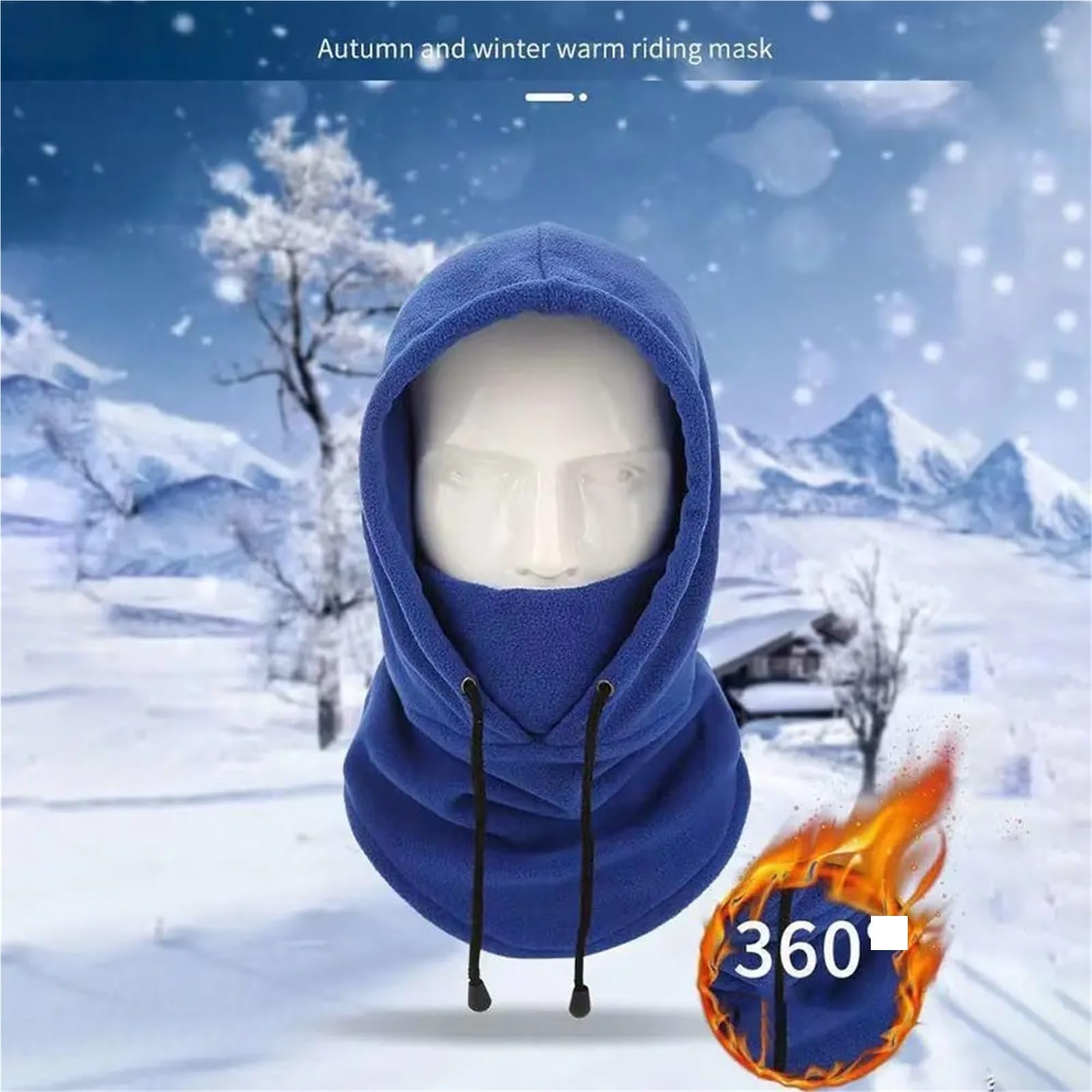 Masque De Cyclisme 2 pièces Cagoule Hiver Chapeau Bonnets Plus Chaud Coupe-Vent Complet Masque de Ski Casquettes Hommes Bonnets écharpes Écharpe pour La Moto