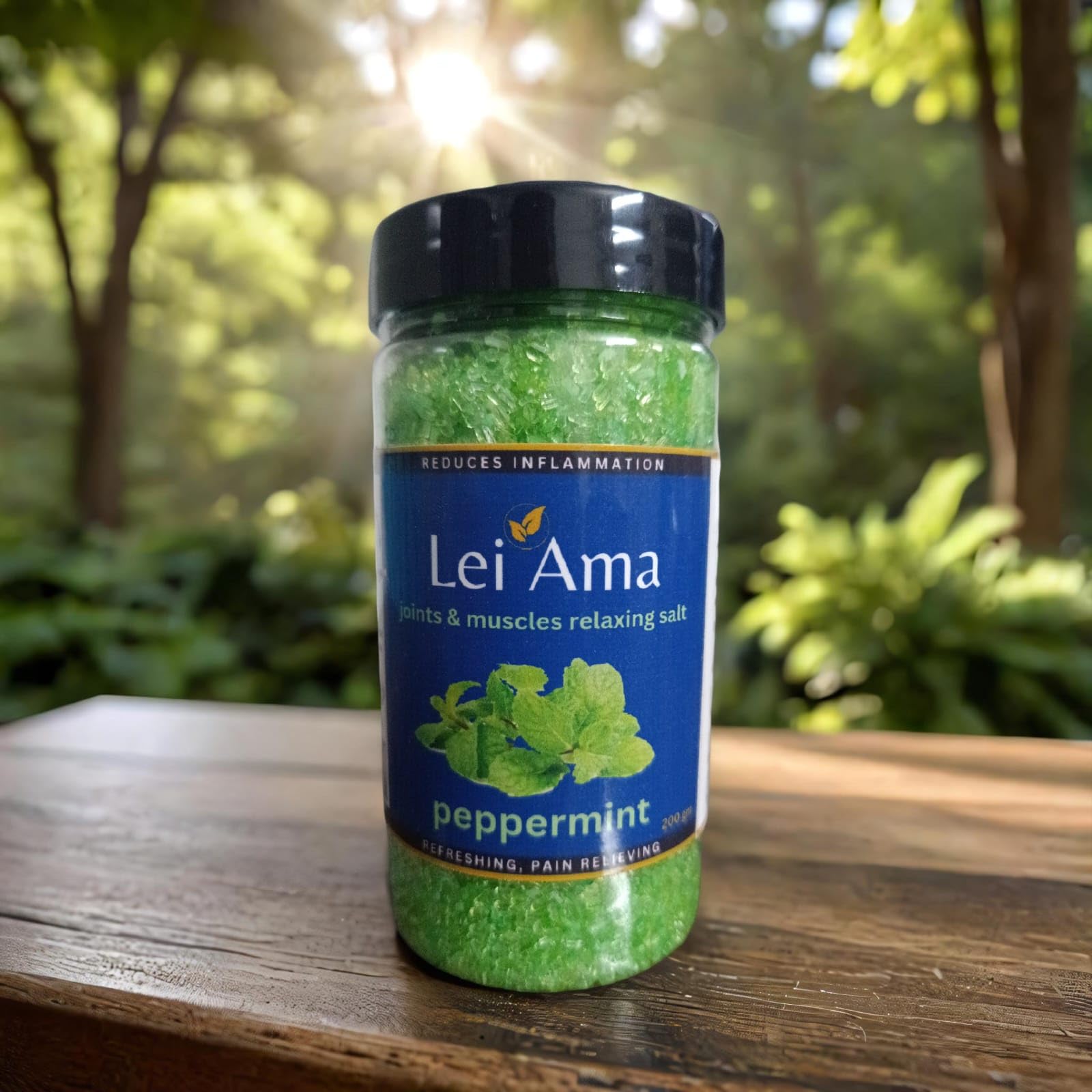 Lei Ama Peppermint Bath Salt for Body & Foot Spa | Calming, Aromatherapy, Muscle Relaxing | Peppermint Essential Oil & Vitamin E, 200g-image-31