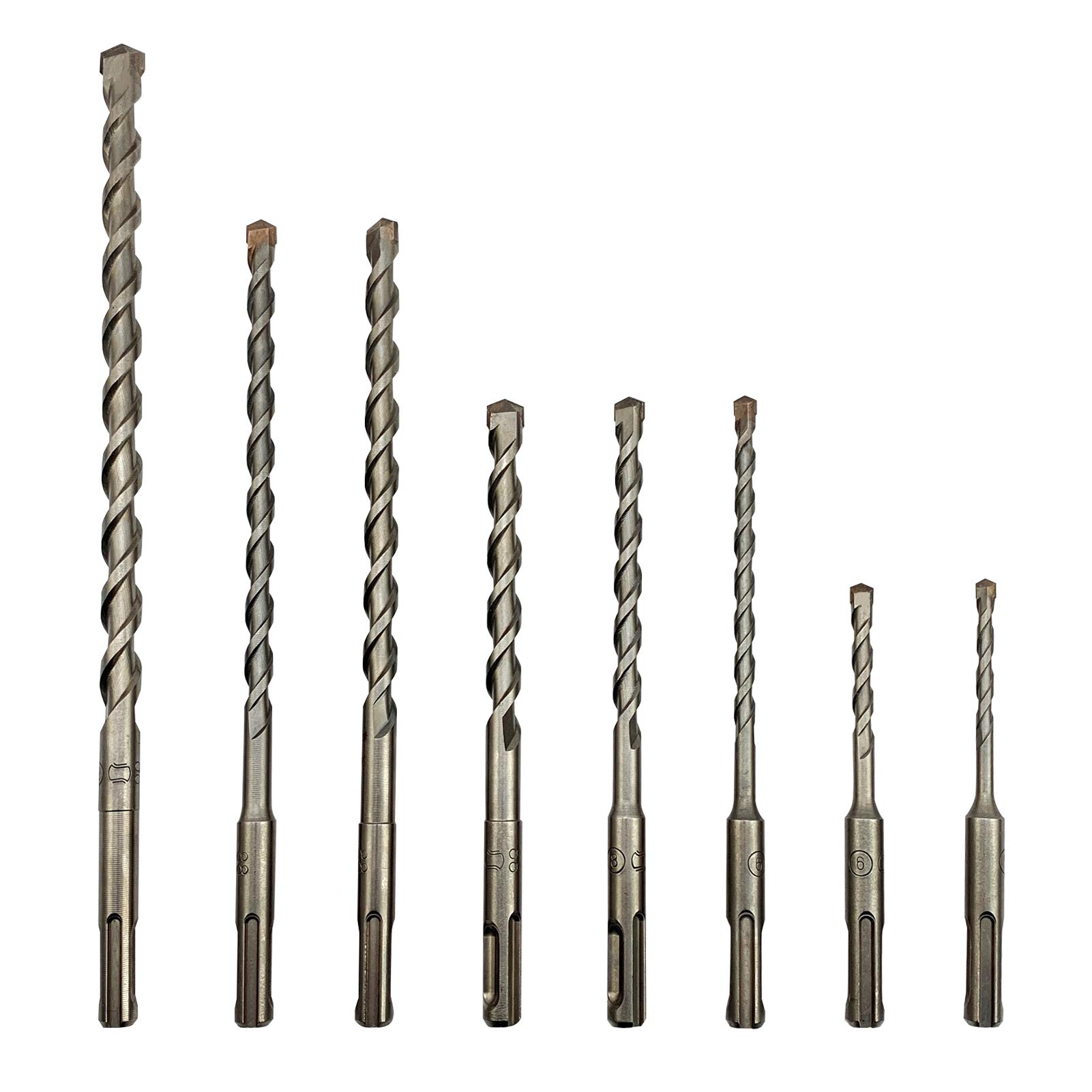 NORTOOLS SDS Drill Bit Set,SDS Plus Rotary Hammer Concrete Drill Set, 8 PCS Tungsten Carbide Tip with PGM Mark Power Tools ​for Masonry Concrete Granite — image 1