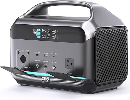 Vista 16 de Estación de energía portátil de 600 W (sobretensión de 1200 W), generador solar LiFePO4 de 288 Wh(90,000 mAh), batería con salidas de CA, carga