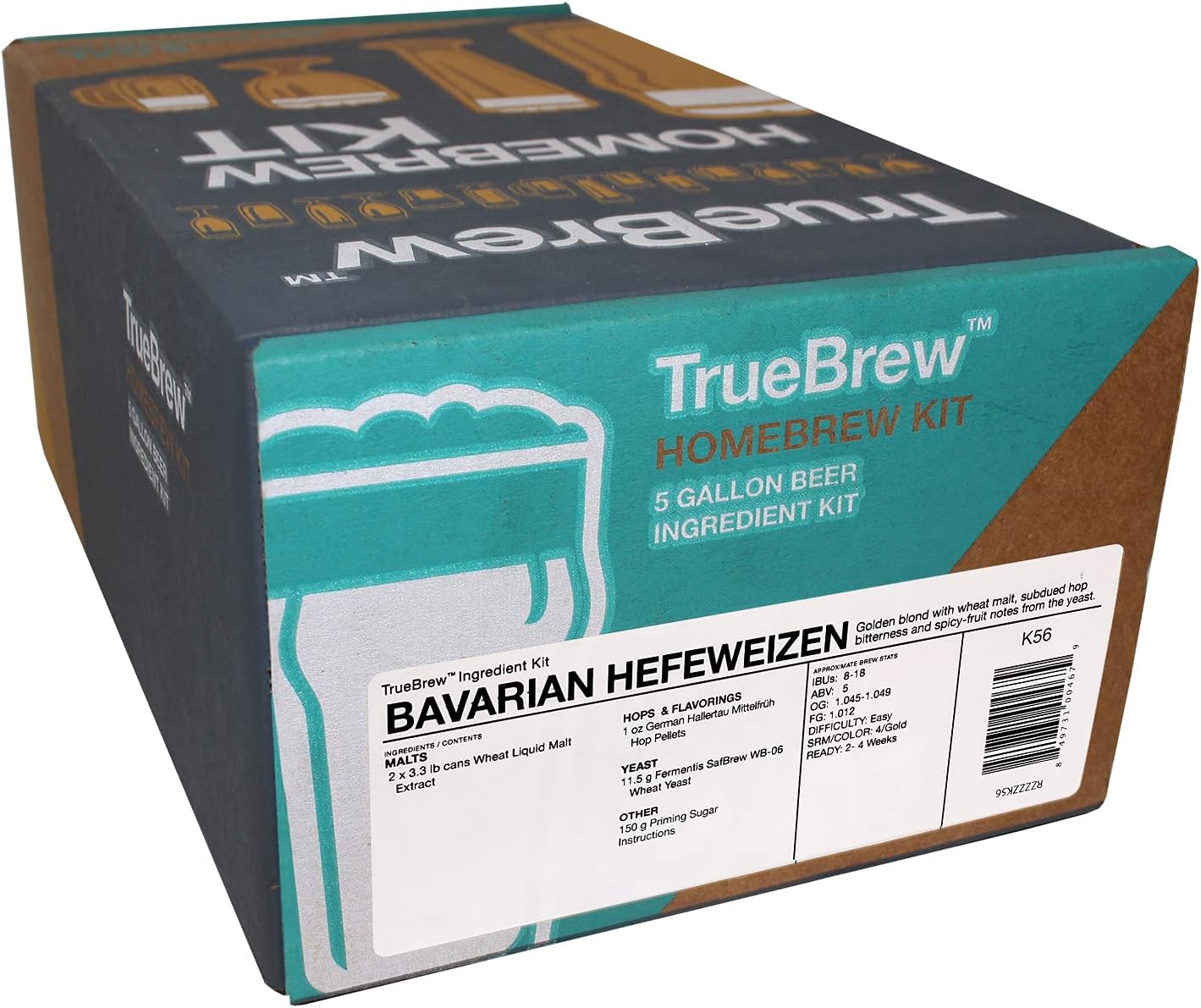 True Brew Bavarian Hefeweizen Home Brew Beer Ingredient Kit